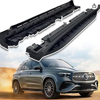 Running Boards Fits for 2019-2025 Mercedes Benz GLE 350 450 400 580 63 GW167 SUV Side Steps Pedal Steps Nerf Bar Accessories 2PCS